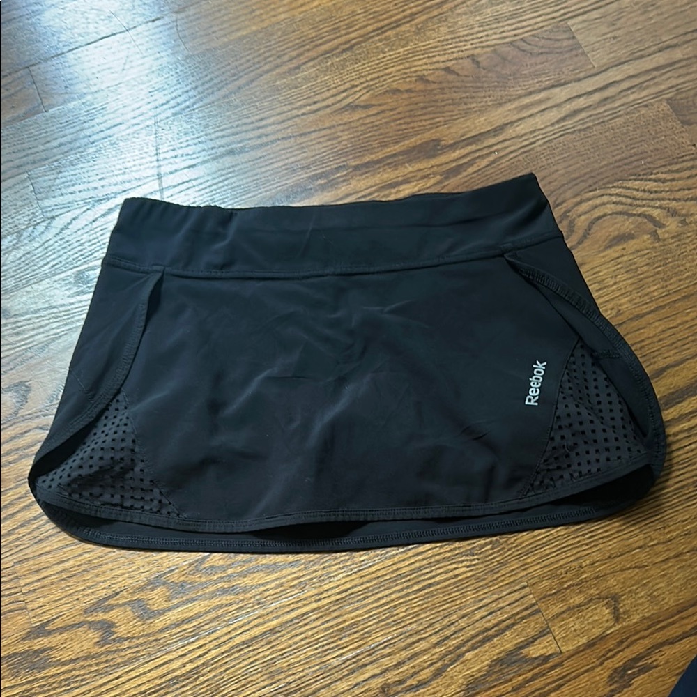 Reebok Black Performance Mini Skort with Vent Panels